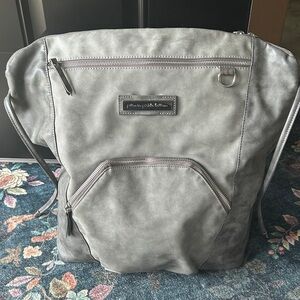 Large Petunia Pickle Bottom Gray diaper bag